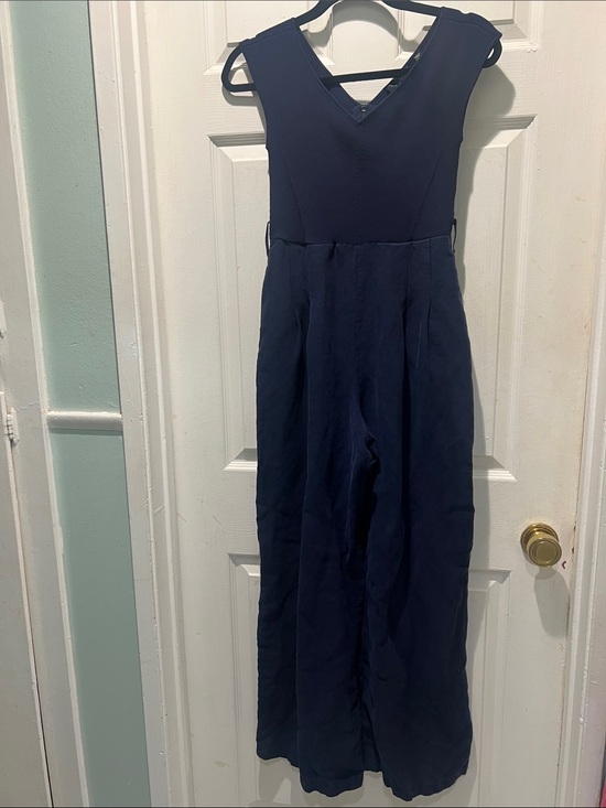 Ted Baker Pants - Ted Baker Navy Sleeveless Wide-Leg Jumpsuit